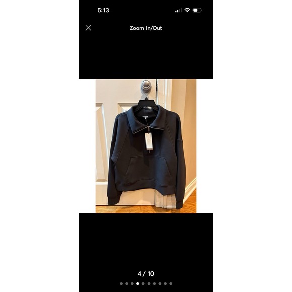 New CALIA by Carrie Underwood Soft Scuba 1/4 Zip Pullover Black Womens Size XS - Picture 4 of 9